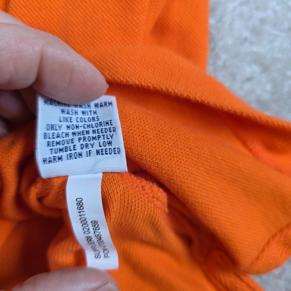 Ralph Lauren Polo Shirt Mens Size L Orange Short Sleeve Classic Fit Outdoor - Picture 5 of 13